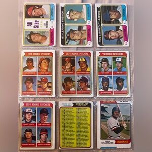 Vintage 1974 Baseball Trading Cards